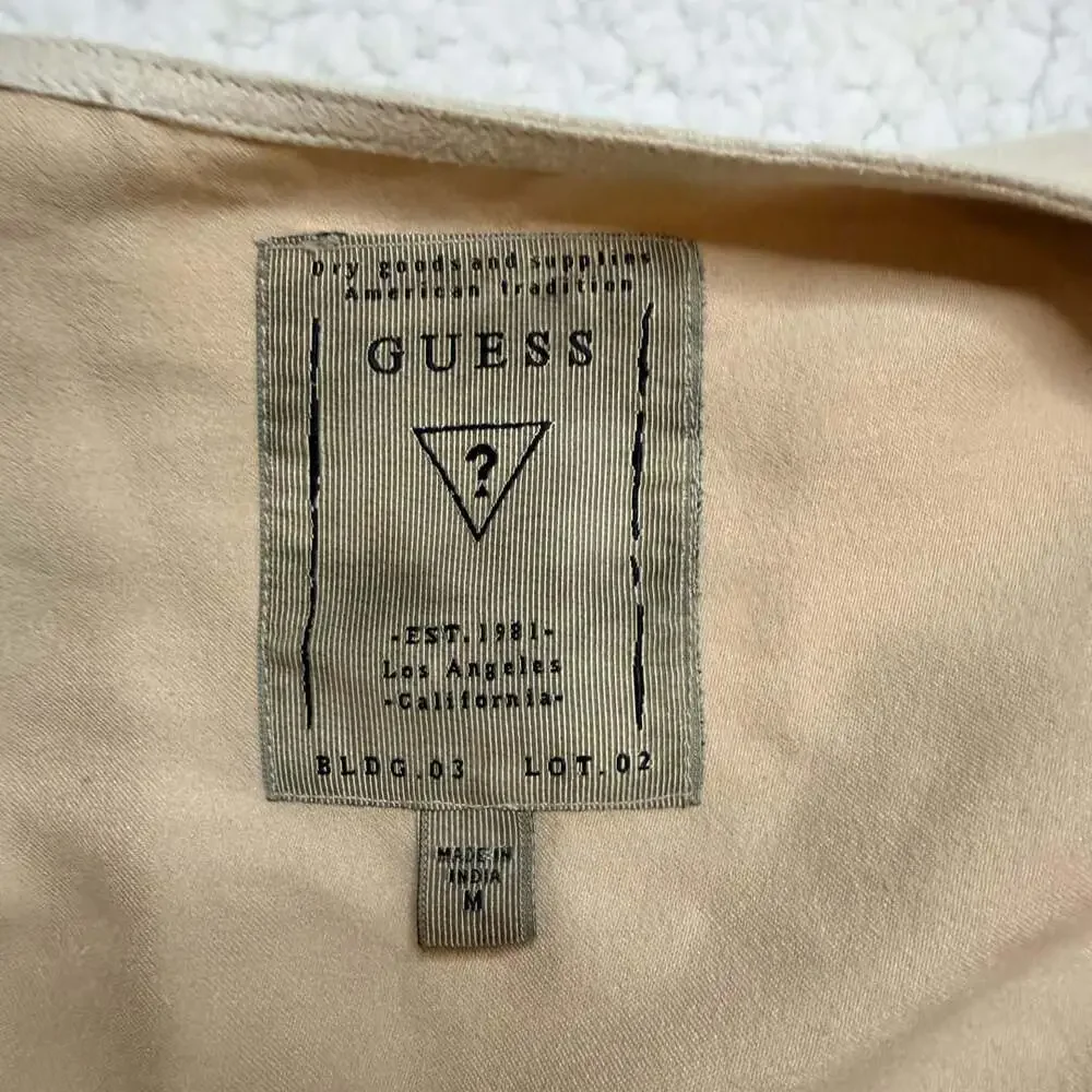 Vintage Guess Sequin Vest Size M Silver Open Front